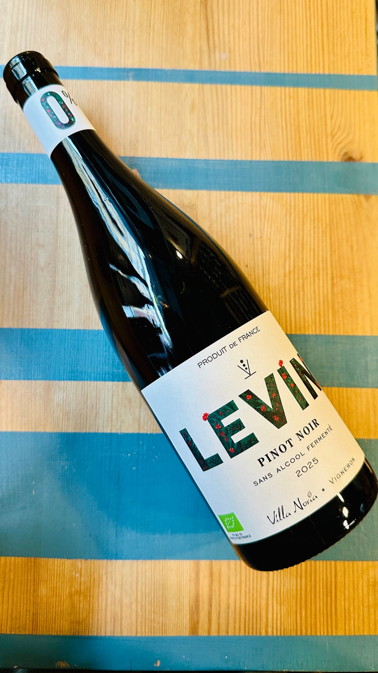 “Levin Pinot Noir” senza alcol fermentato 2025