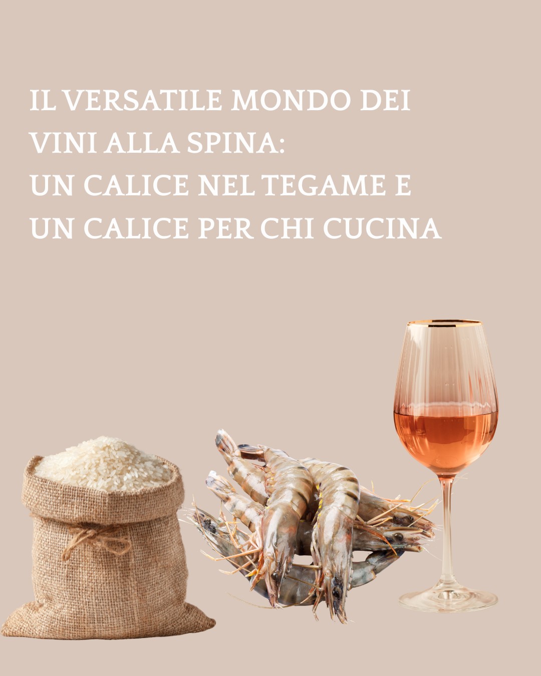 Risotto alle mazzancolle e vino rosé